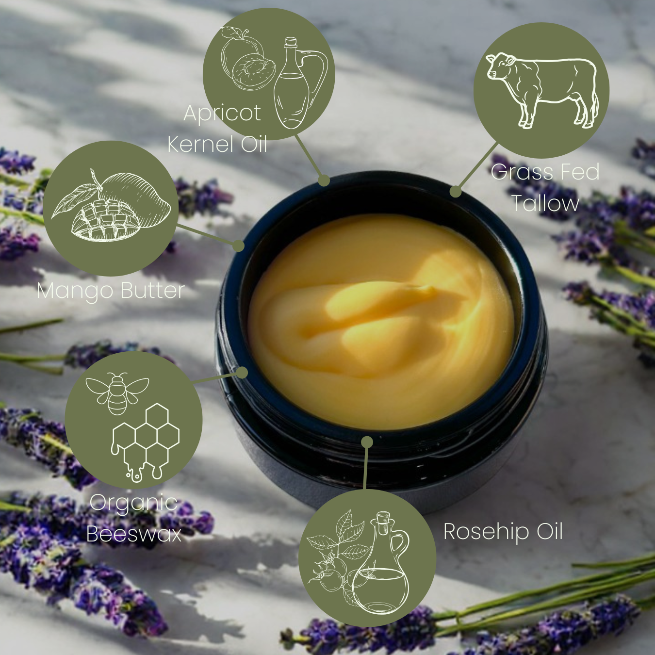 Lavender - Whipped Tallow Face Butter