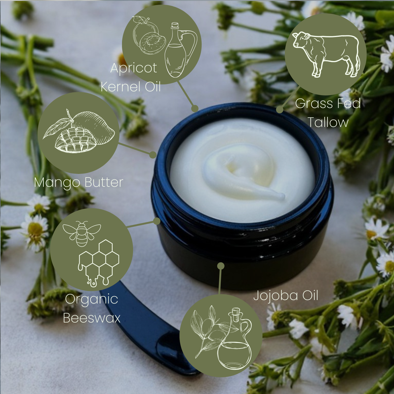 Unscented - Chamomile Whipped Tallow Face Butter