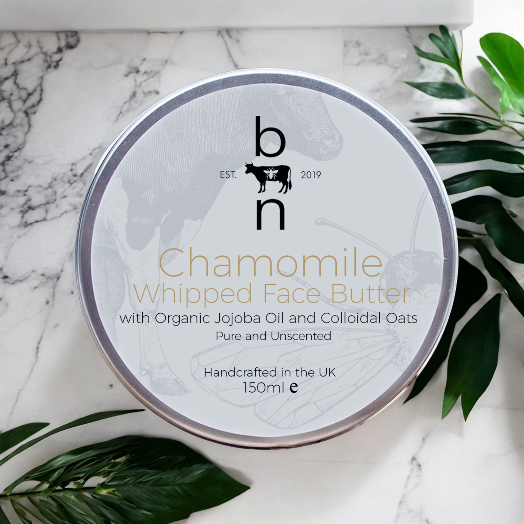 Unscented Chamomile, Tallow Whipped Face Butter, Organic Tallow Cream