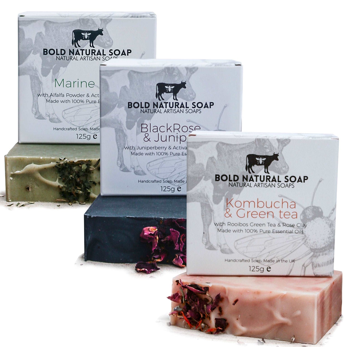 Soap Bundle - Kombucha, Marine & Black Rose