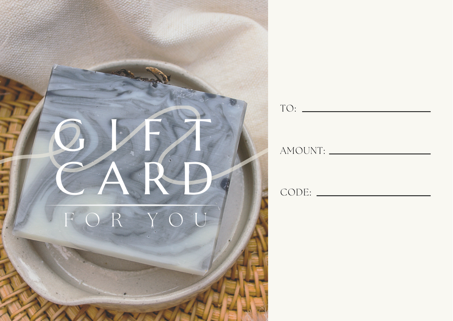 Bold Natural Soap GiftCard